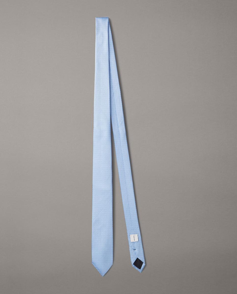 Gravata de Seda às Bolinhas Azul-claro-1