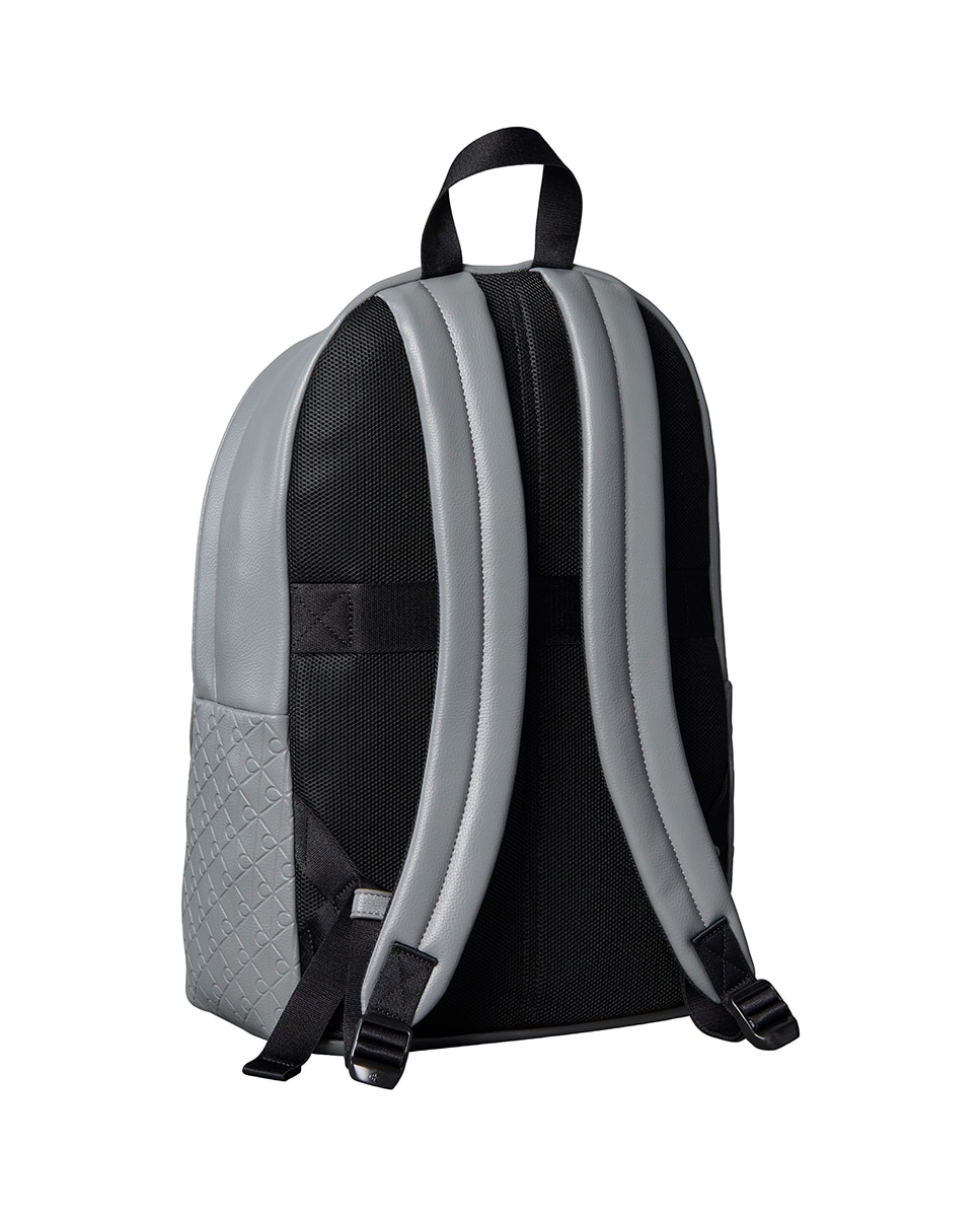 Mochila com Logótipo em Relevo Cinzento-2