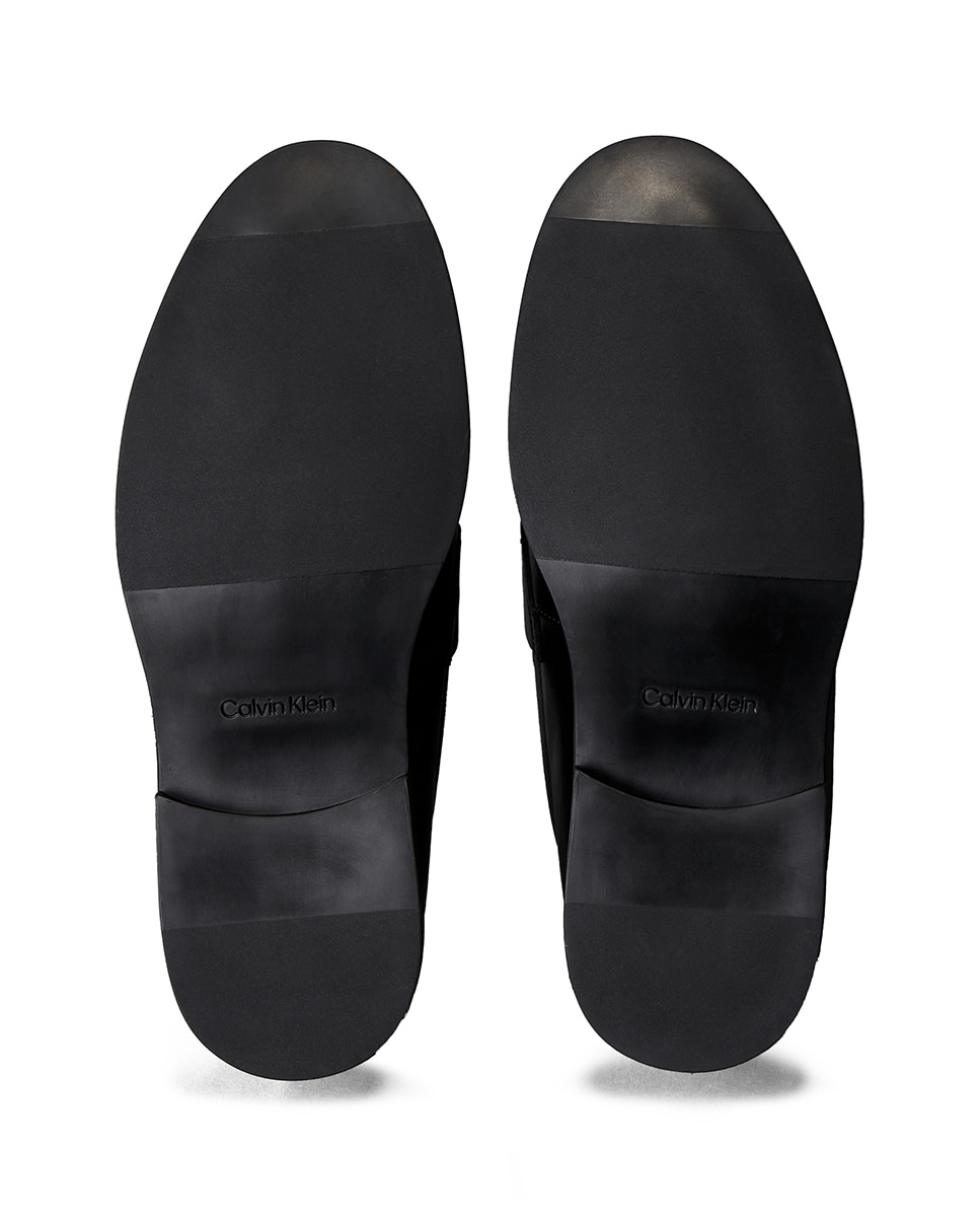 Mocassins em Pele com Logótipo Preto-6