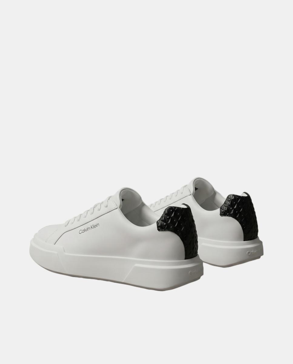 Zapatilla de piel calvin klein - Blanco Blanco-4