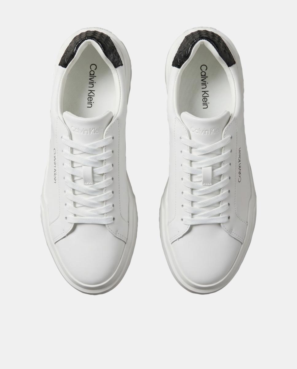 Zapatilla de piel calvin klein - Blanco Blanco-5