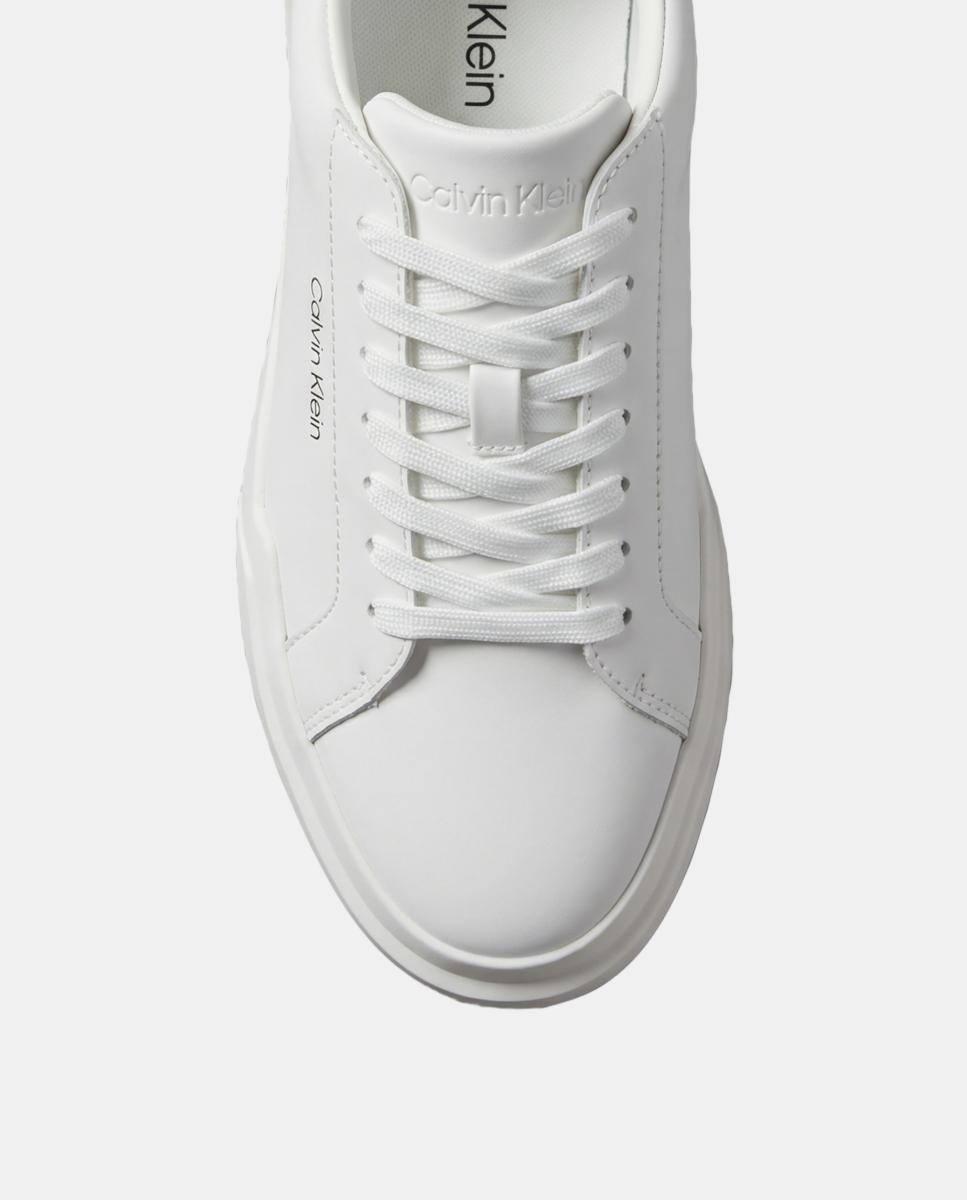 Zapatilla de piel calvin klein - Blanco Blanco-7