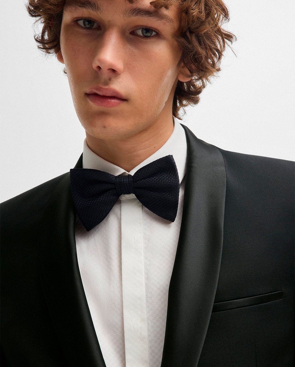 Casaco de Smoking Extra Slim Fit em Mistura de Lã Preto-3