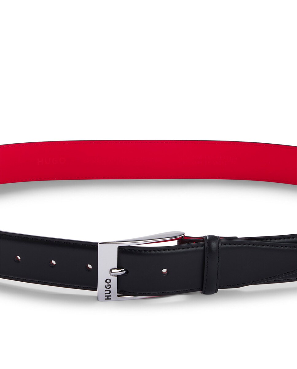 Cinto de Verniz com Interior Vermelho Preto-3