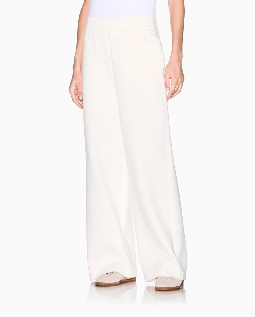 Armani Exchange - Pantalón de mujer ancho en interlock.