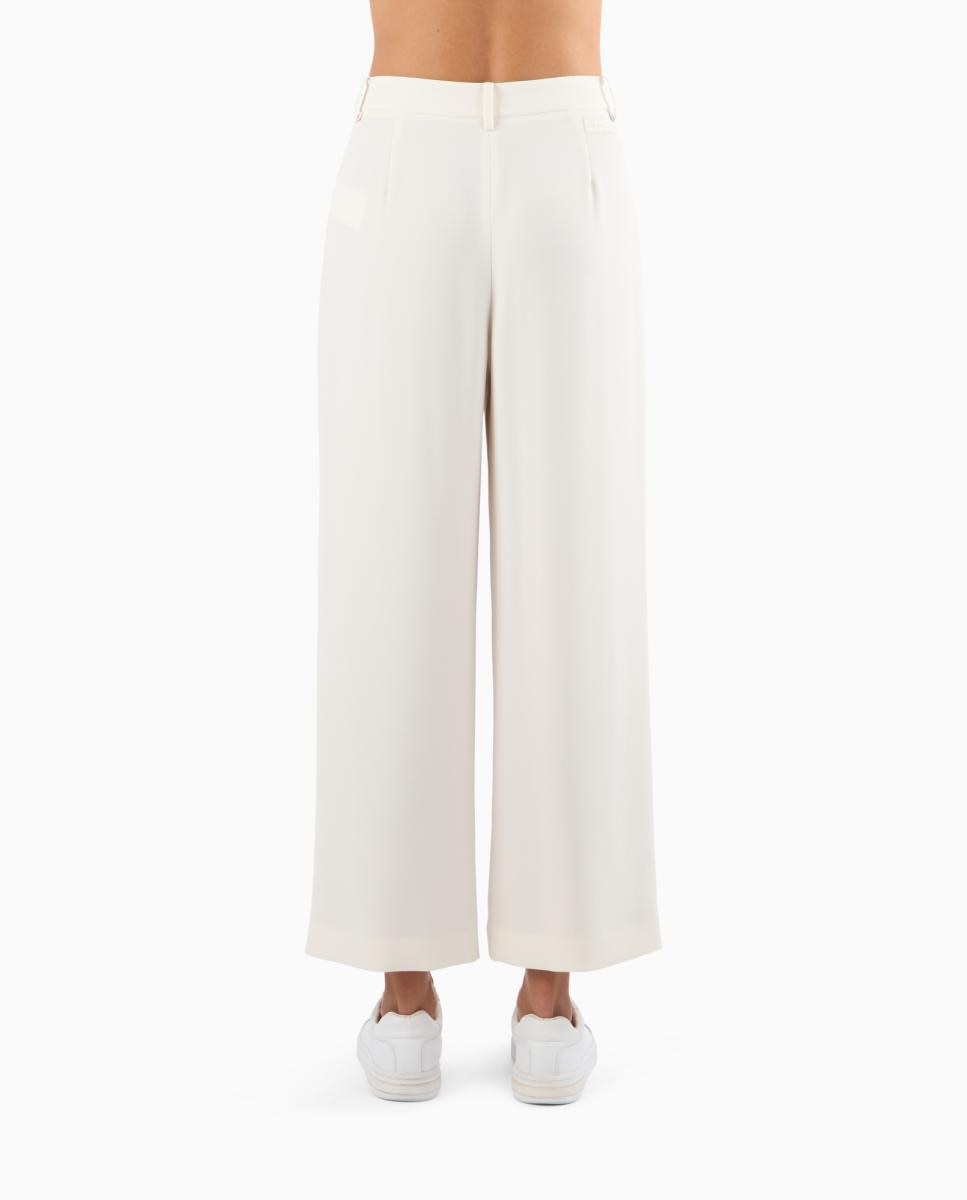 Calças de Fato pela Cintura com Pinças Cápsula White Edition Cru-2