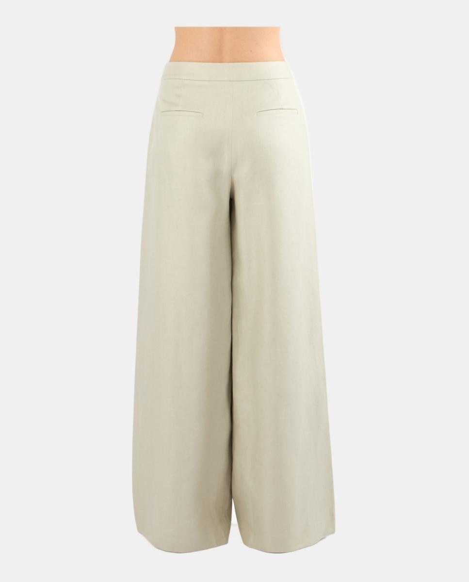 Calças largas de linho Pedra-2