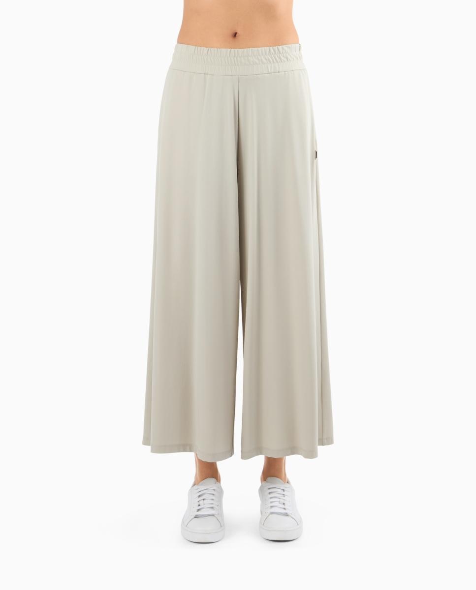 Armani Exchange - Pantalón de mujer con cintura elástica y ancho.