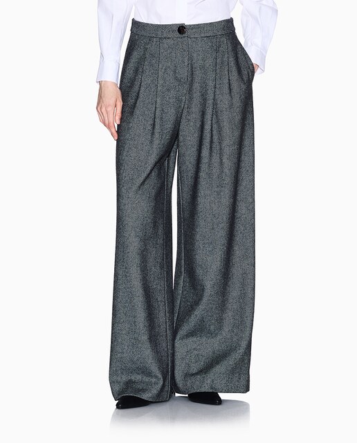 Imagem 0 de Calças largas às riscas