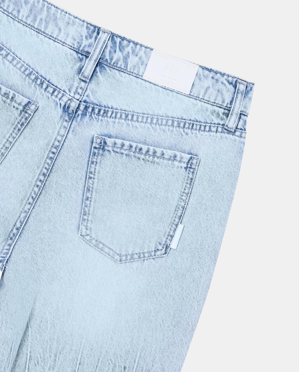Jeans "Relaxed" J52 de Cintura Baixa e Lavagem Clara Azul-índigo-5