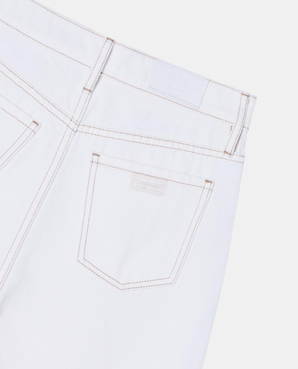 Jeans Relaxed J38 de Cintura Subida em Algodão Cápsula White Edition Branco-4