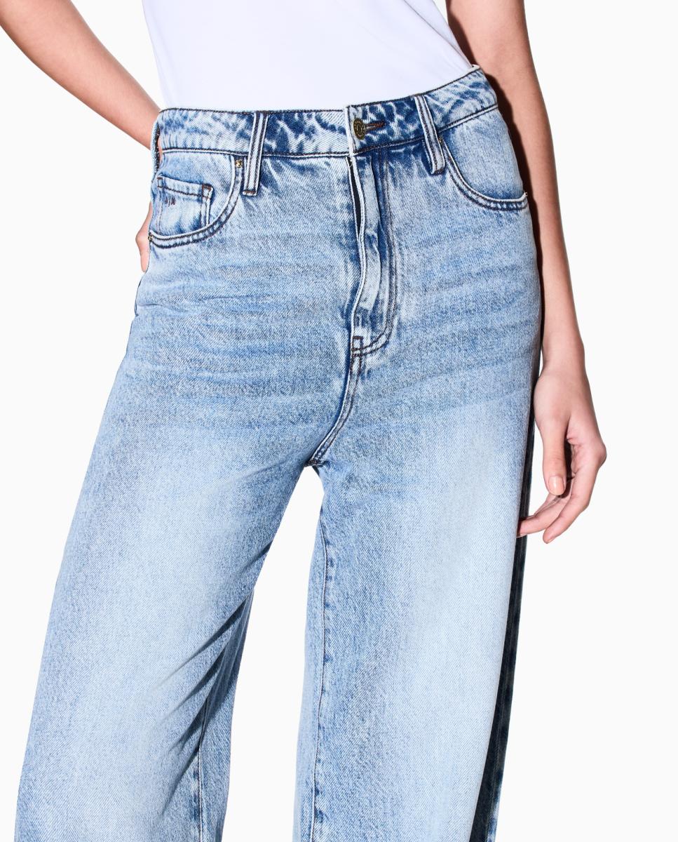 Jeans Relaxed J38 de Cintura Subida Azul-índigo-4