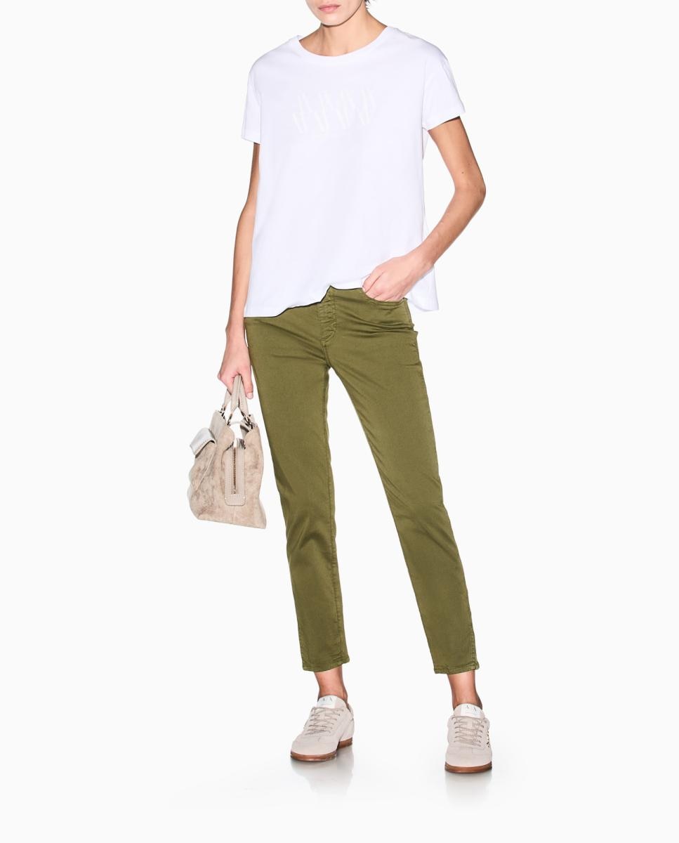 Jeans J22 Super Skinny com Detalhe de Abertura Verde-militar-3