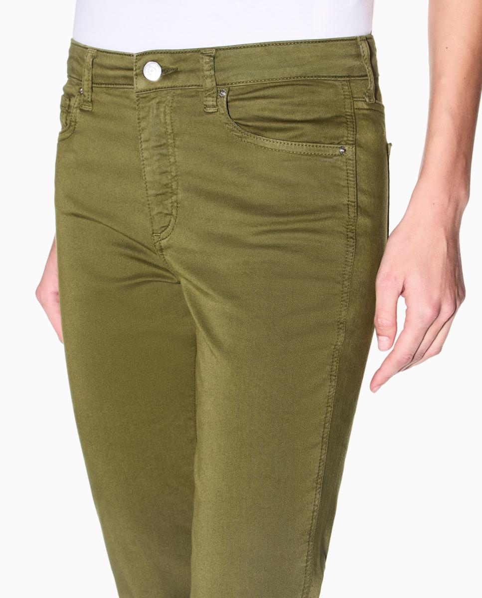 Jeans J22 Super Skinny com Detalhe de Abertura Verde-militar-4