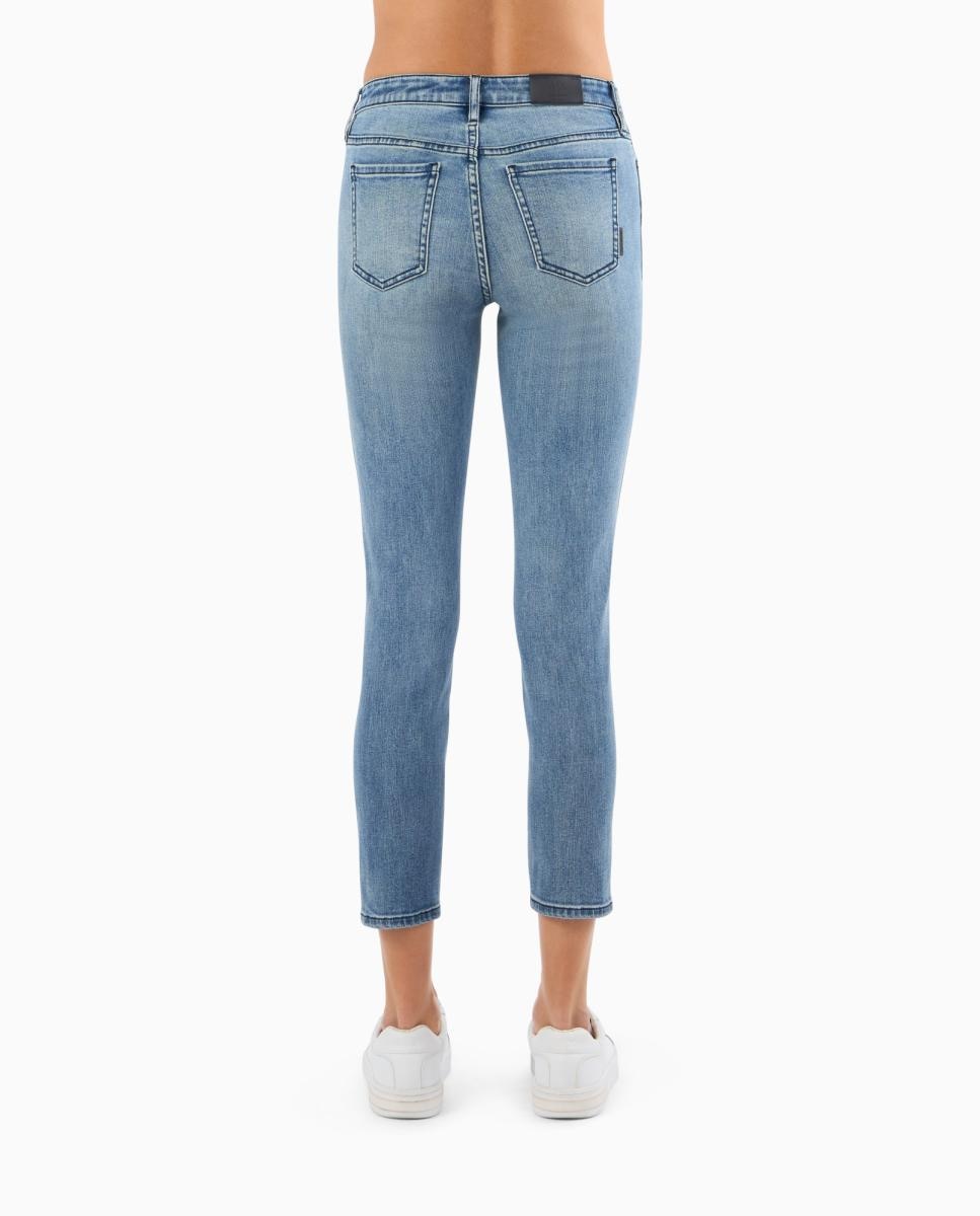 Jeans Super Skinny J22 Cropped de Ganga com Lavagem Média Azul-índigo-3