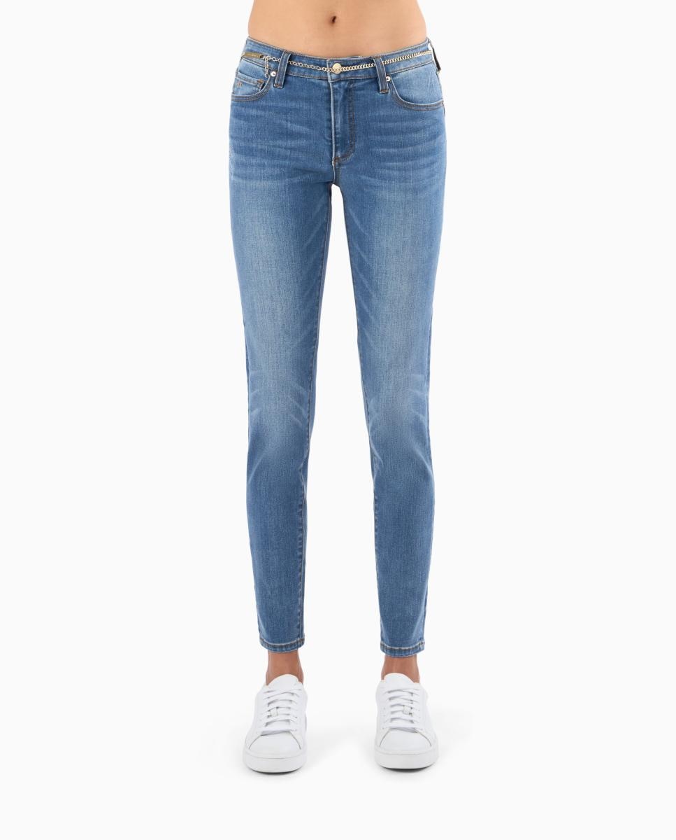 Imagem 0 de Jeans Push-Up J69 com Corrente na Cintura