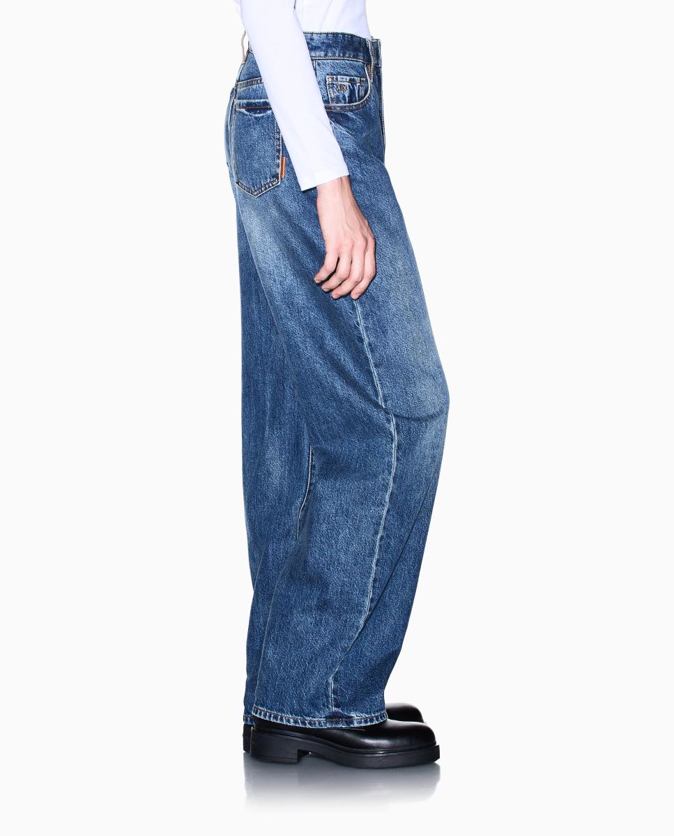 Jeans J38 Relaxed com Cintura Subida Azul-claro-3