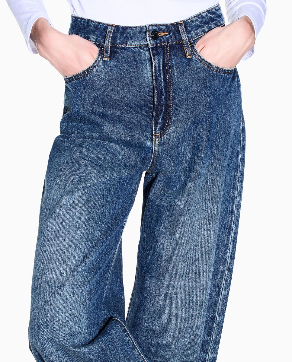 Jeans J38 Relaxed com Cintura Subida Azul-claro-5