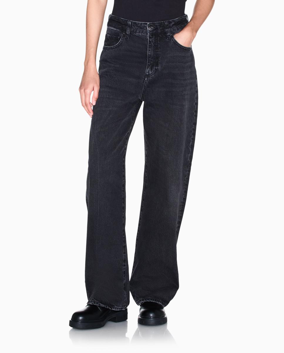 Jeans J38 Relaxed com Cintura Subida Preto-2