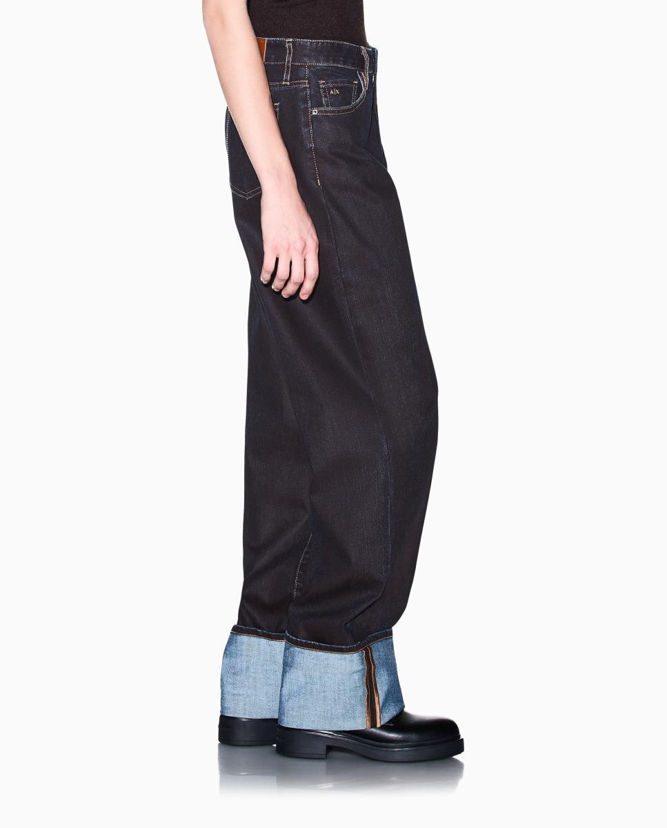 Jeans J11 com Bainha Dobrada Azul-3