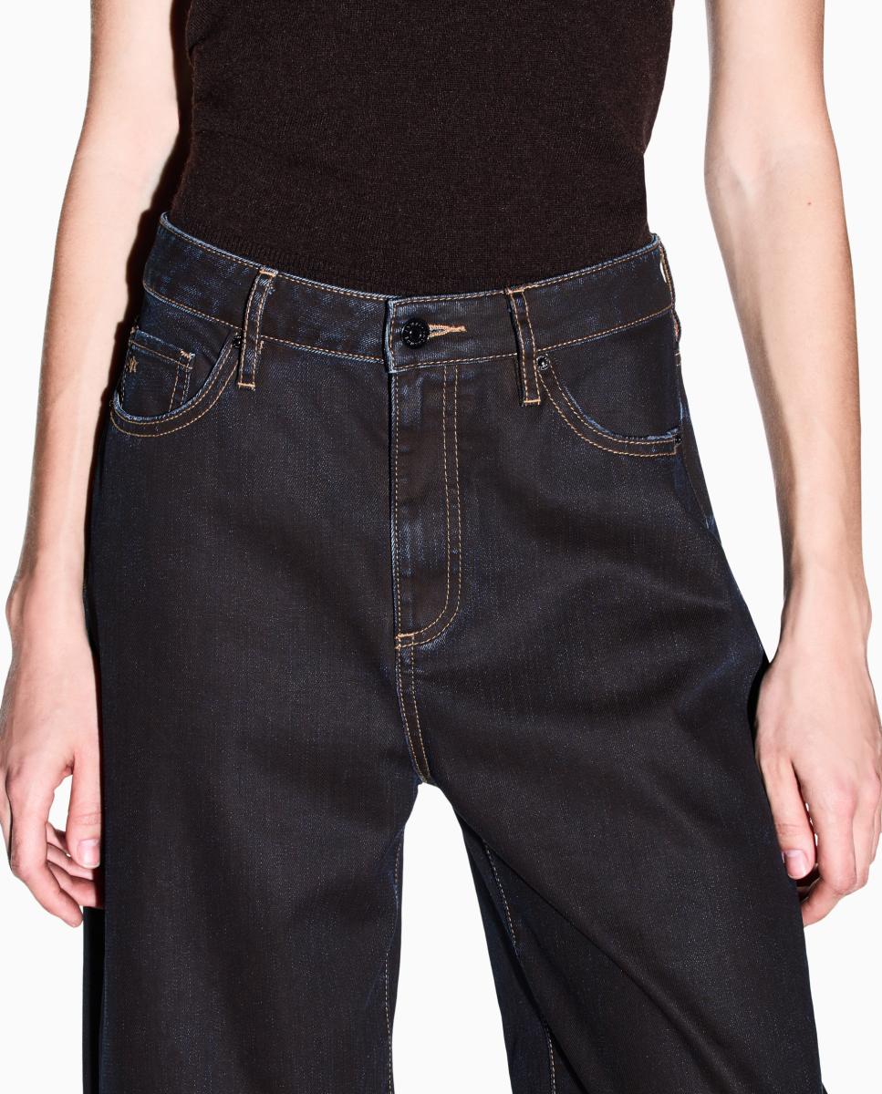 Jeans J11 com Bainha Dobrada Azul-5