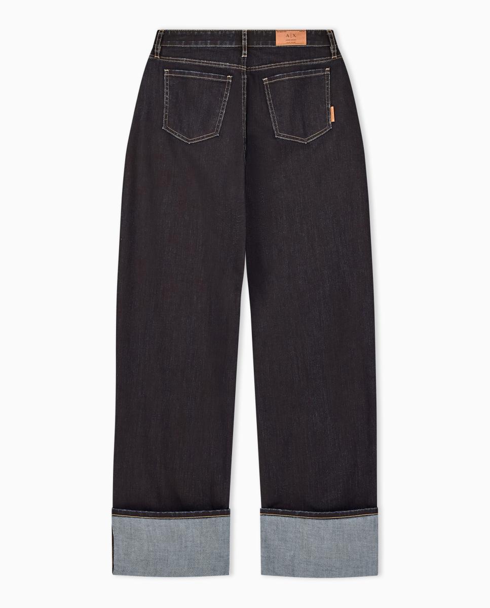 Jeans J11 com Bainha Dobrada Azul-7