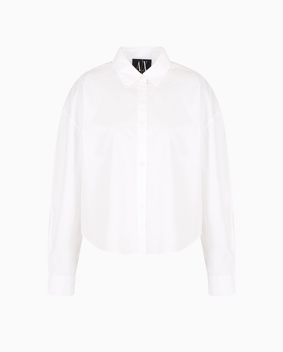 Camisa de Manga Comprida Cropped Cápsula Icon Branco-5
