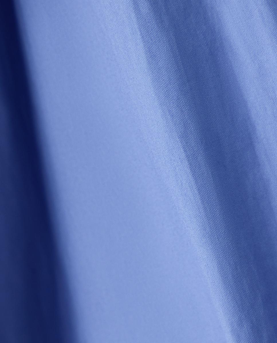 Camisa de Popelina Curta Azul-claro-8