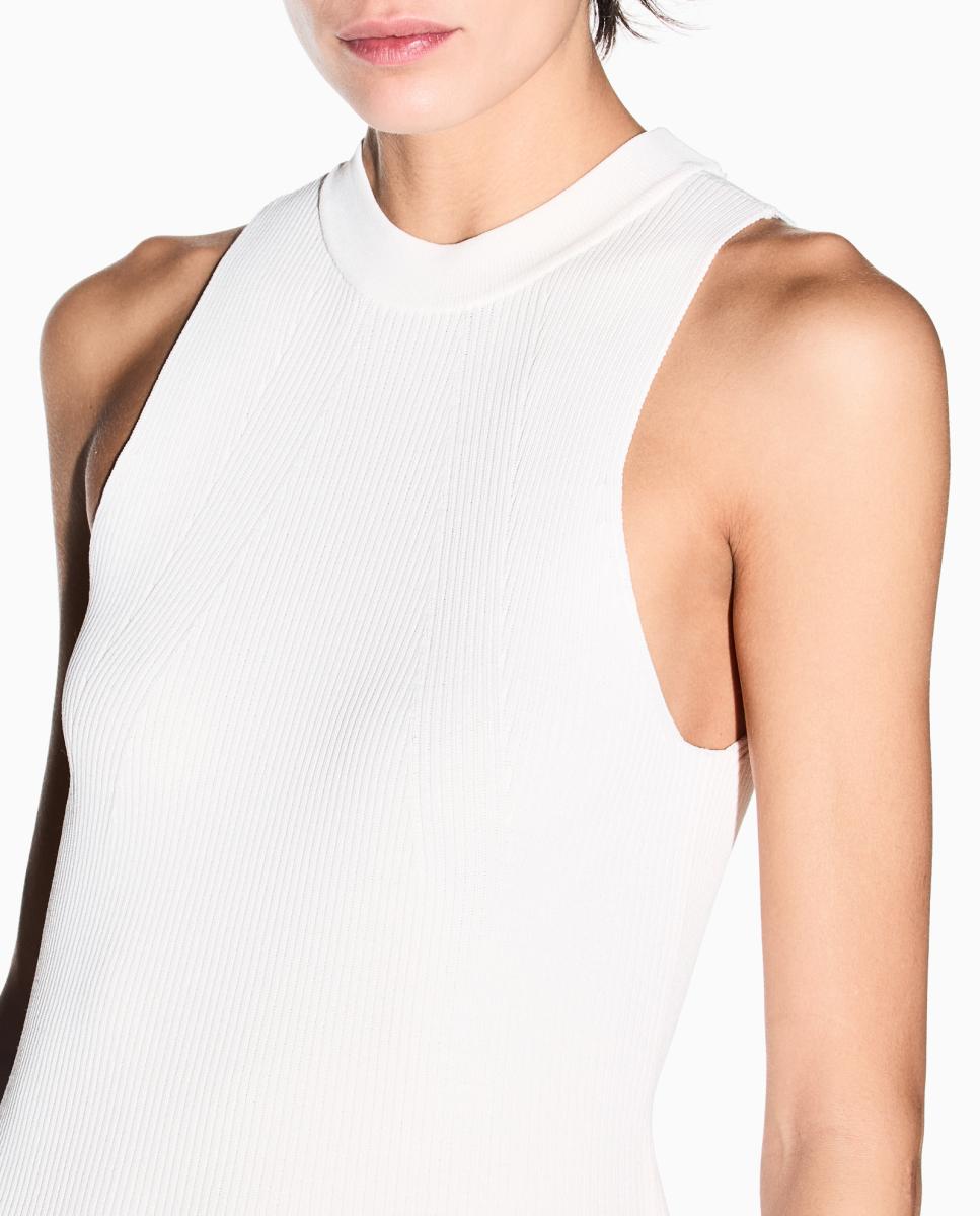 Top de Malha de Viscose Canelada Cru-2