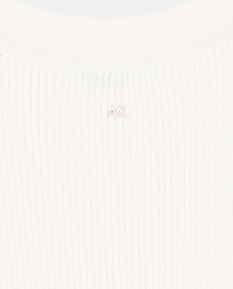 Top de Malha de Viscose Canelada Cru-6