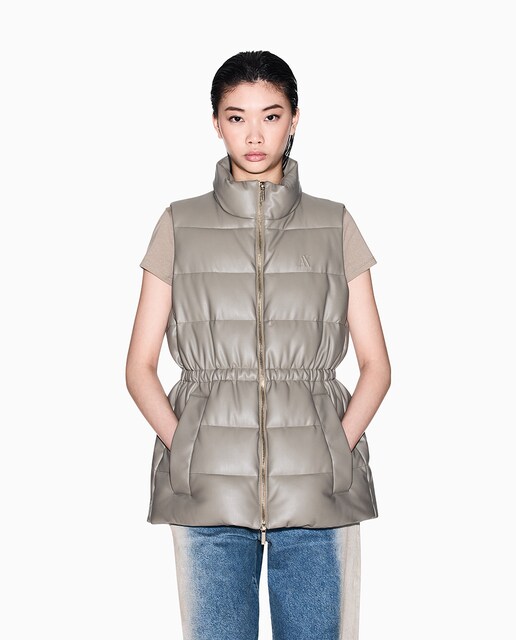 Imagen 0 de Chaleco de mujer en ecopiel acolchado