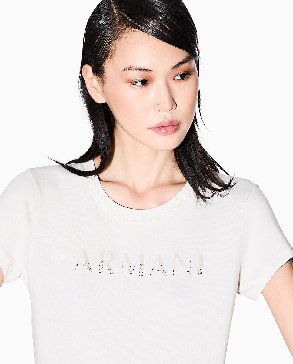 Camiseta de mujer manga corta con logo estampado · Armani Exchange