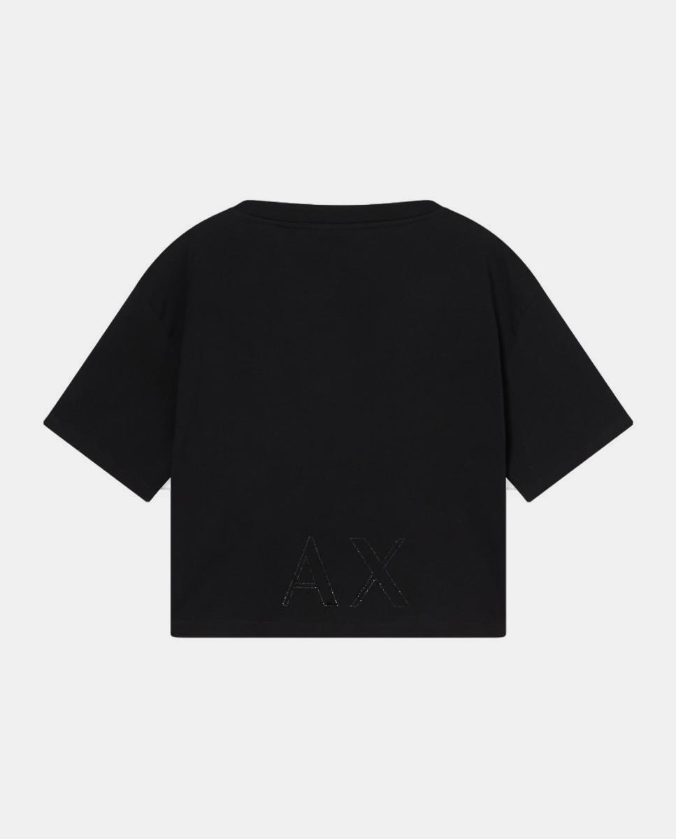 T-shirt Cropped de Manga Curta Preto-6