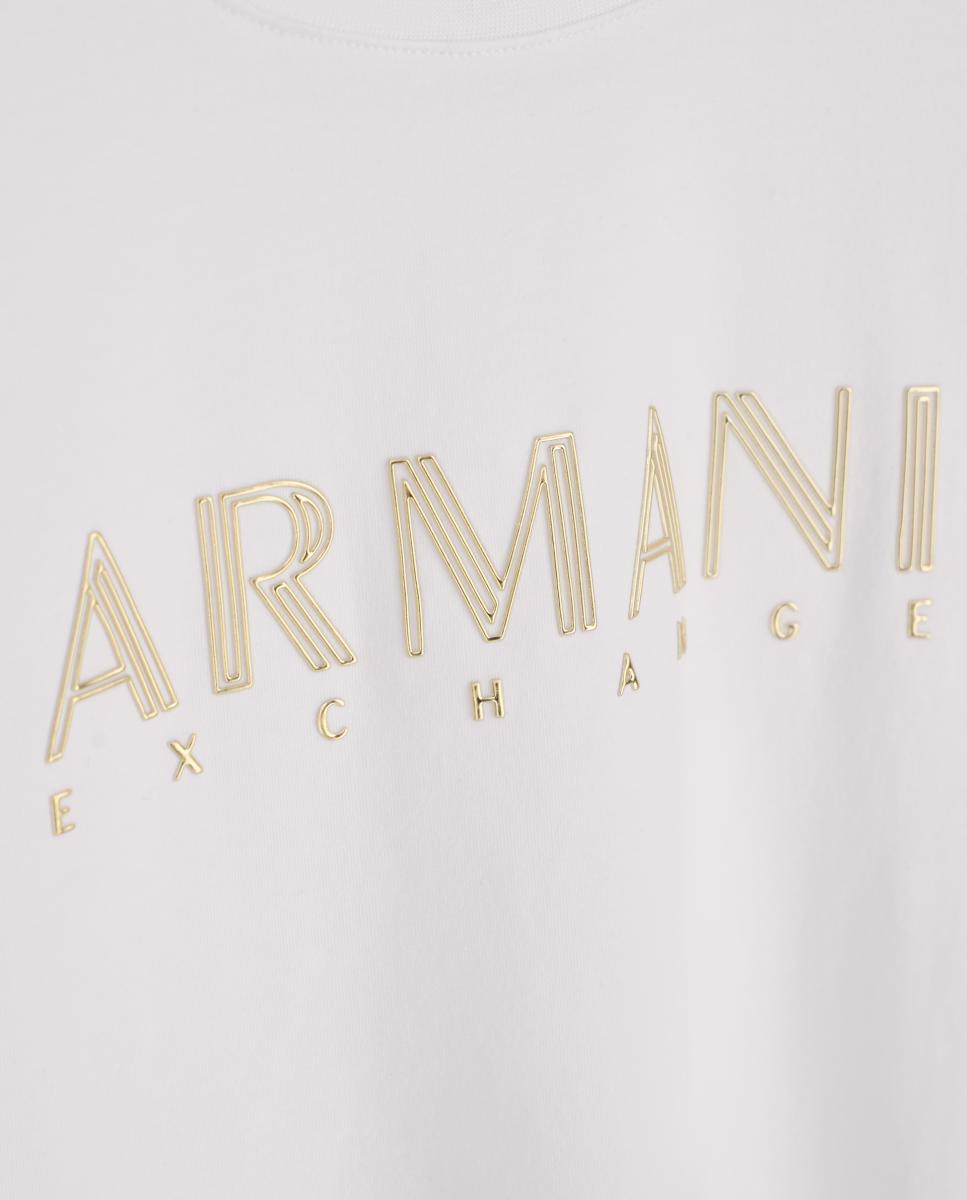 T-shirt de Manga Curta Slim Fit Branco-7