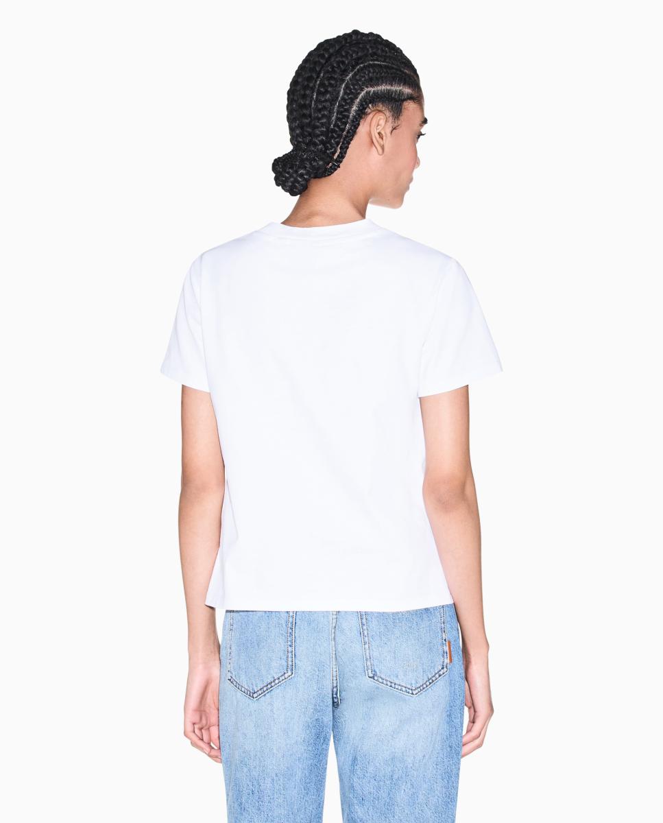 T-shirt Boxy Fit com Logótipo de Pedras Preto-3