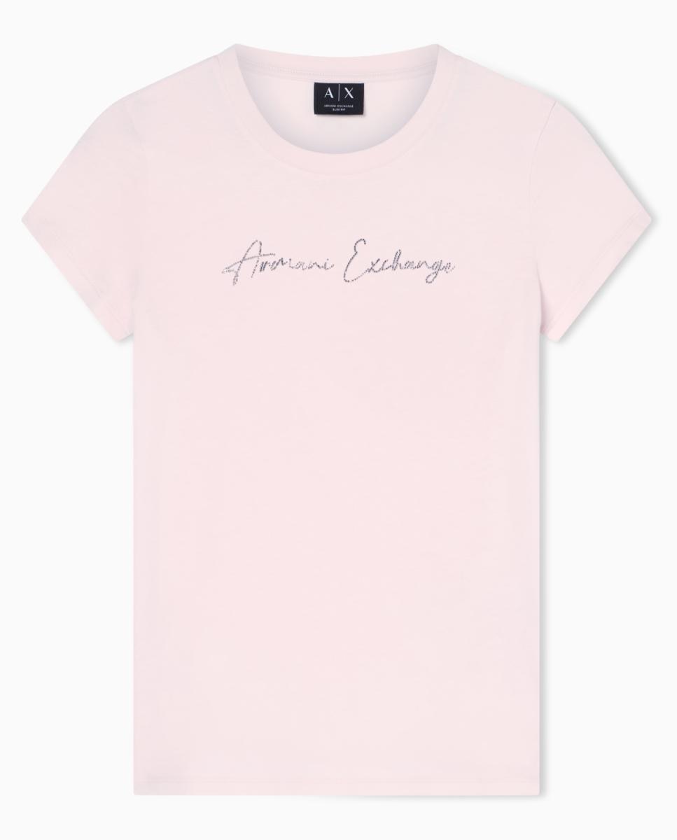 T-shirt de Manga Curta Slim Fit Rosa-claro-4
