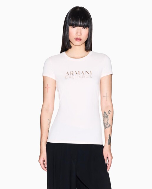 Imagem 0 de T-shirt de Manga Curta com Logótipo Metalizado