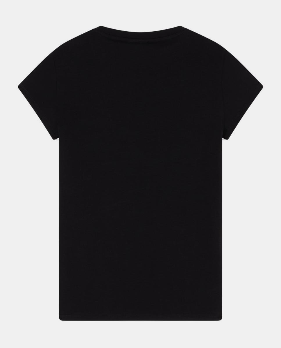 T-shirt de Manga Curta com Logótipo Metalizado Preto-5
