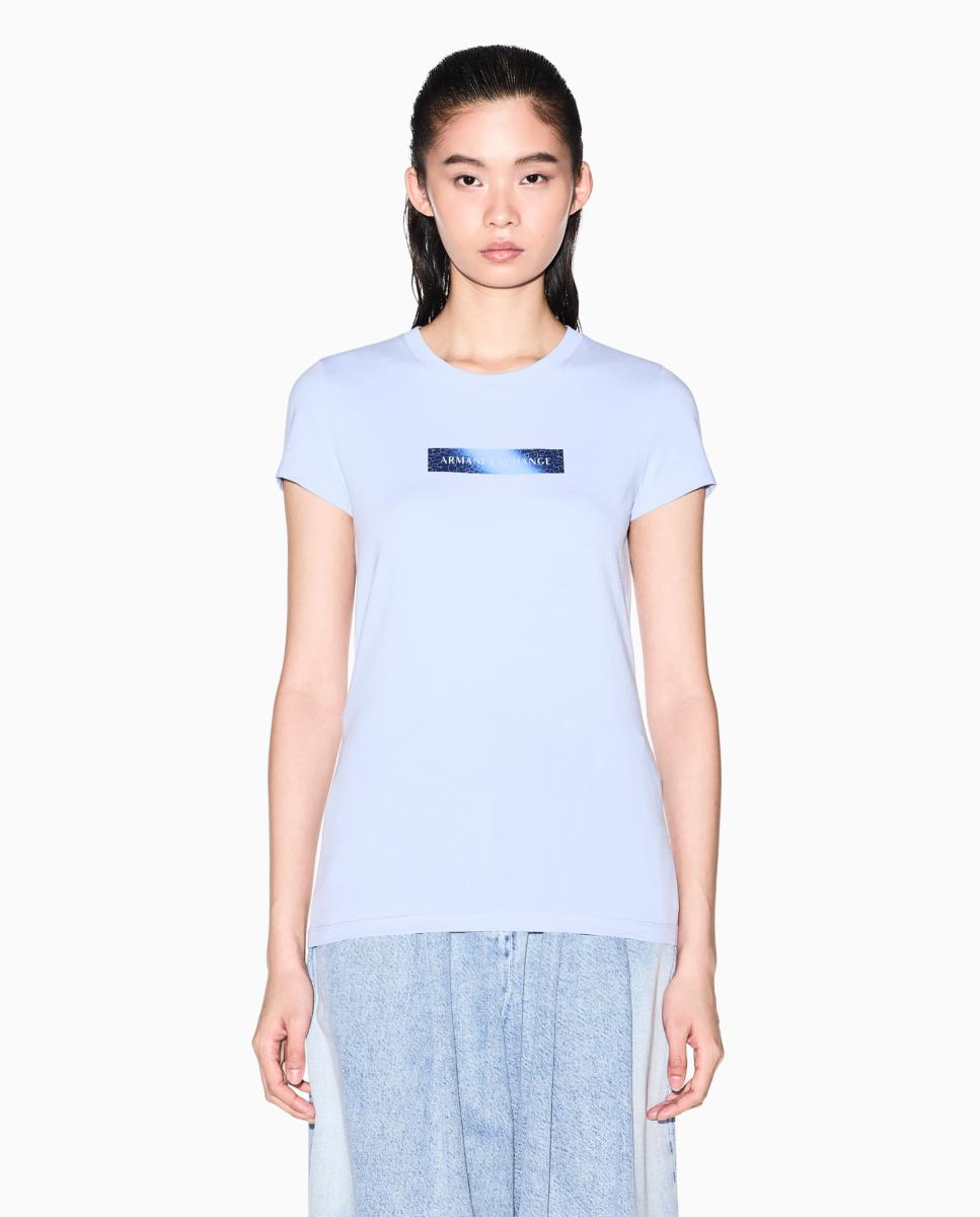 Armani Exchange - Camiseta de mujer slim fit con logo.