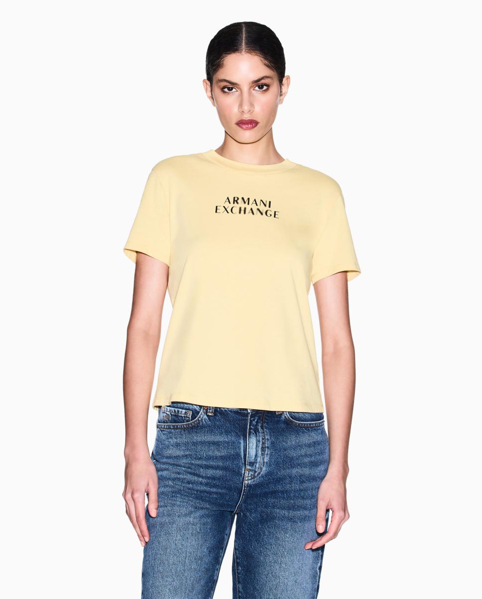 Armani Exchange - Camiseta de mujer regular fit con logo.
