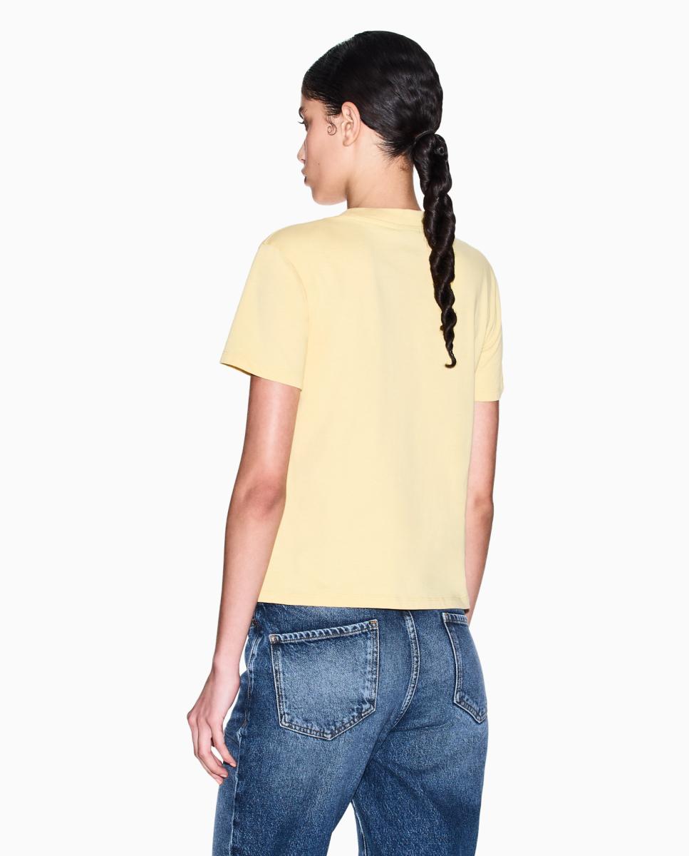 T-shirt Regular Fit com Logótipo Amarelo-3