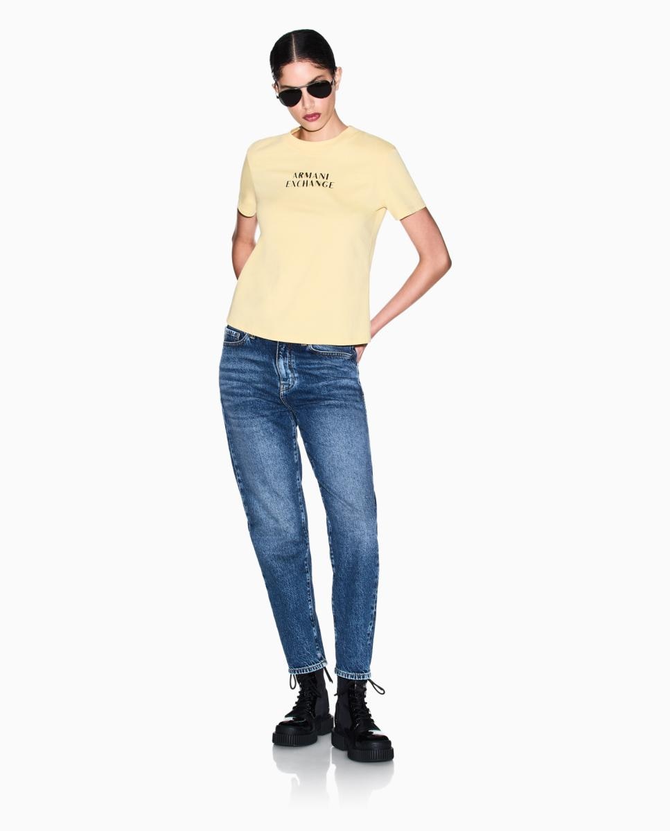 T-shirt Regular Fit com Logótipo Amarelo-5