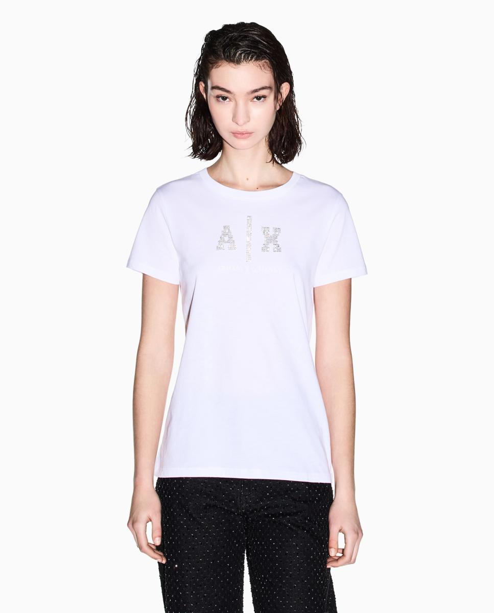 Imagem 0 de T-shirt Regular Fit com Logótipo em Pedraria