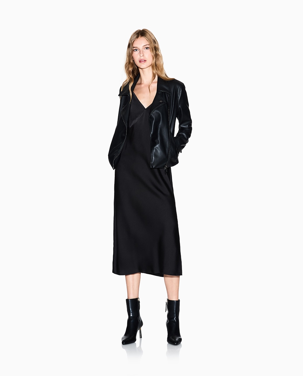 Imagen 4 de Cazadora de mujer estilo motero en ecopiel - Armani Exchange - Negro Negro