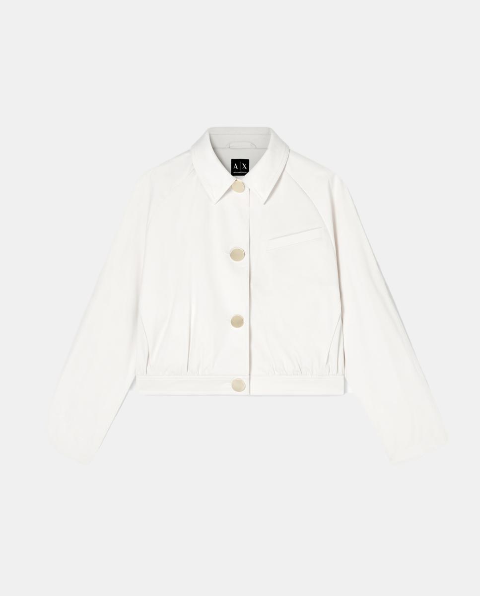 Blusão com Gola e Fecho de Botões Cápsula White Edition Cru-2