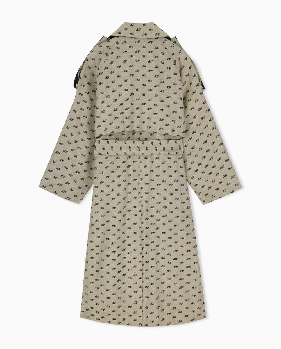 Gabardine com Estampado Multilogo Bege-3