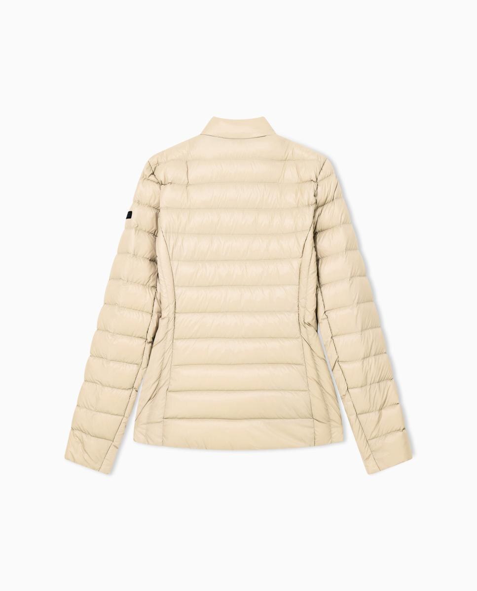 Plumífero de mujer guateado en pluma real - Armani Exchange - Rosa claro Beige-7