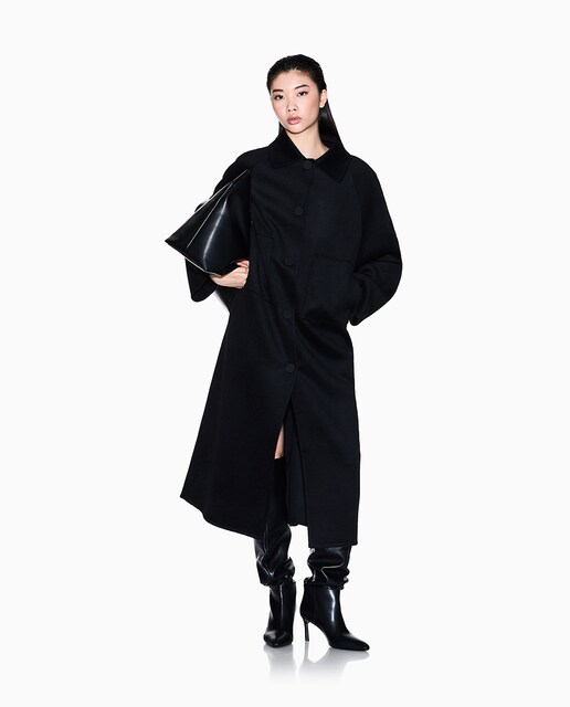 Imagem 0 de Sobretudo Comprido com Gola