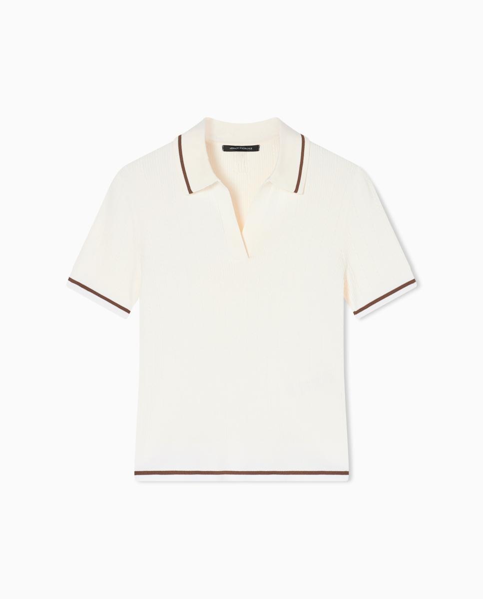 Imagem 0 de Camisola de Malha de Manga Curta com Colarinho de Polo