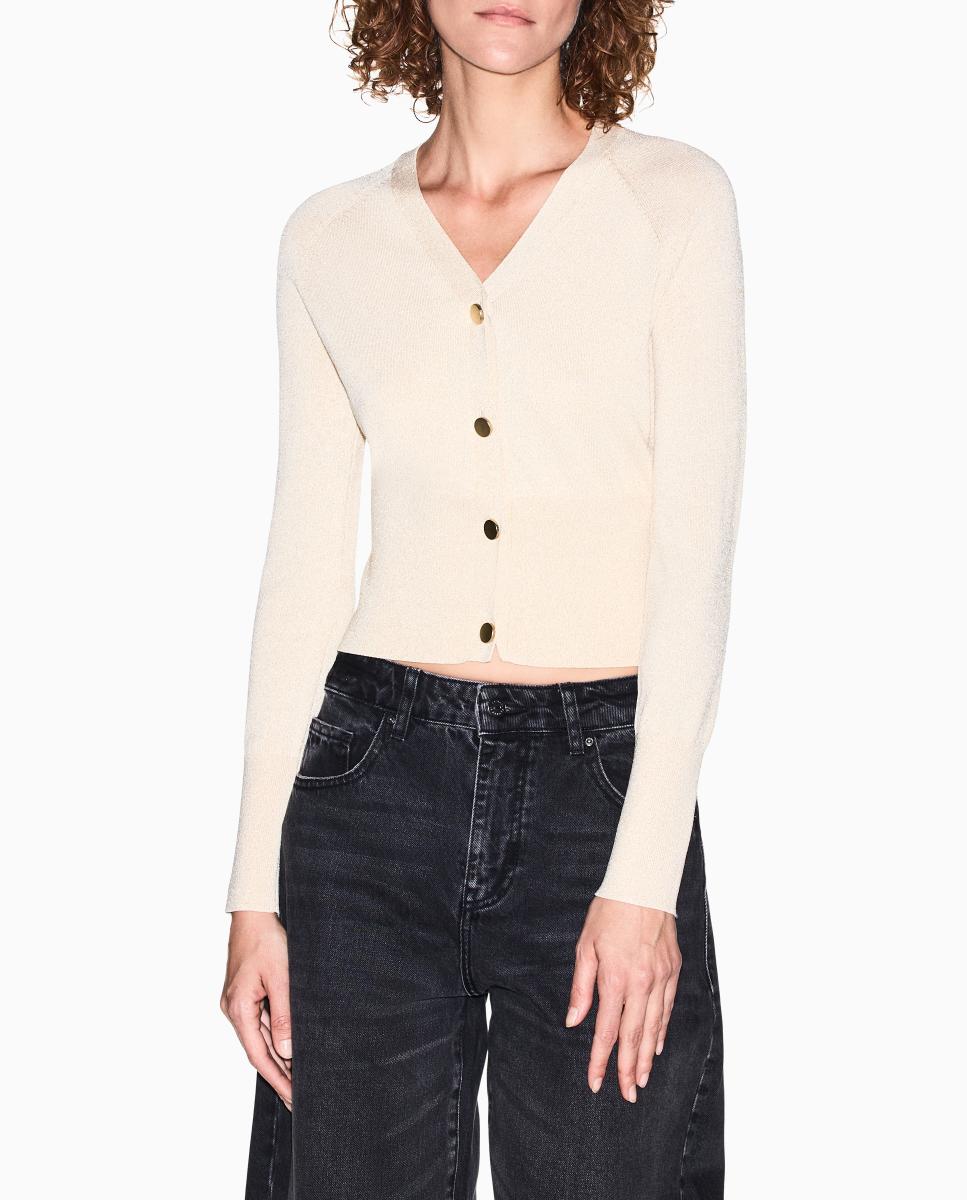 Imagem 0 de Cardigan de Fio Metalizado Slim Fit